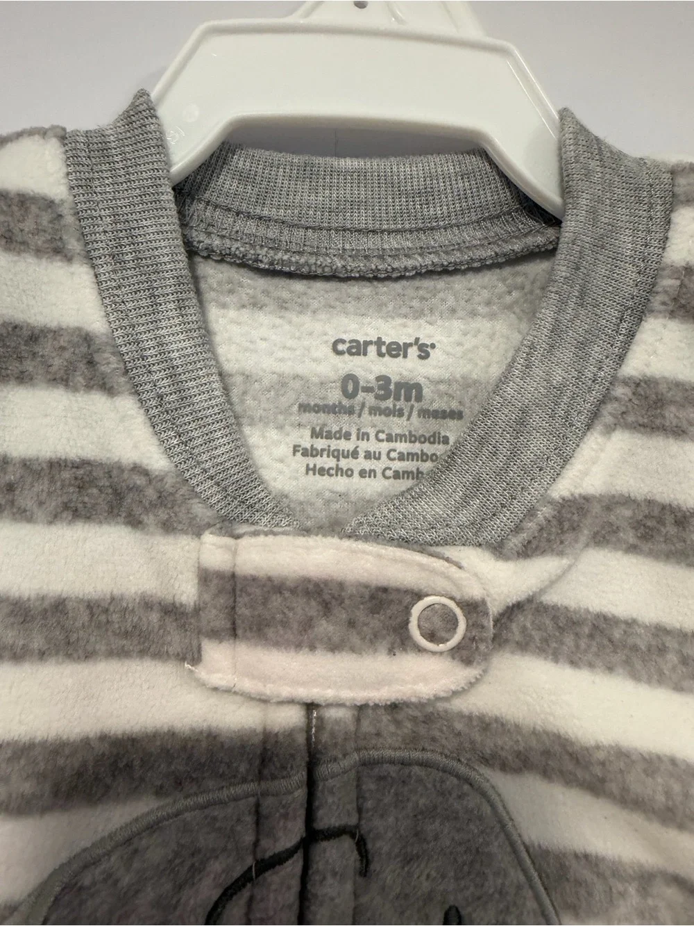 Carter's Gray and‎ White Striped Elephant Sleep Sack